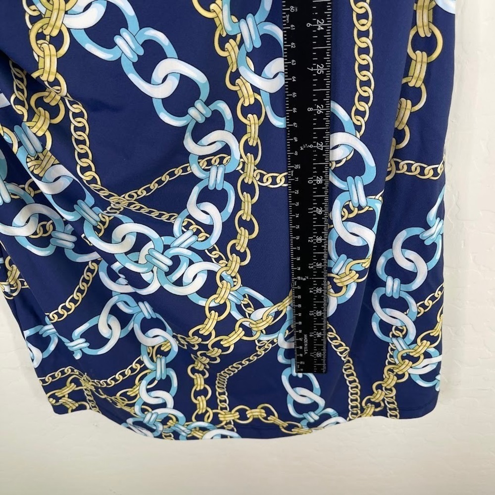 NEW J McLaughlin Catalina Cloth Chain Print Sheath‎ Dress Preppy Coastal Size M - Picture 8 of 12